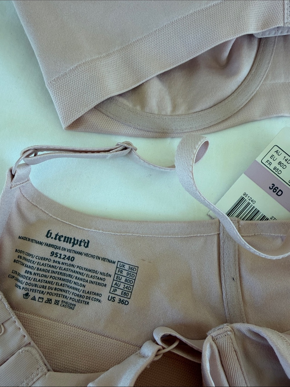 Everyday Unlined Underwire Bra in Blush Pink - Picture 3 of 4